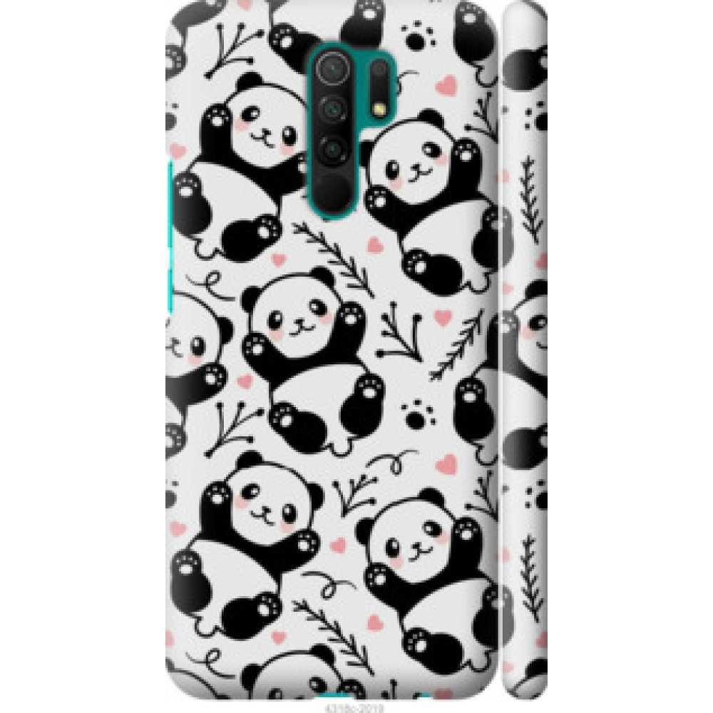 Чехол на Xiaomi Redmi 9 Панды (4318c-2019)