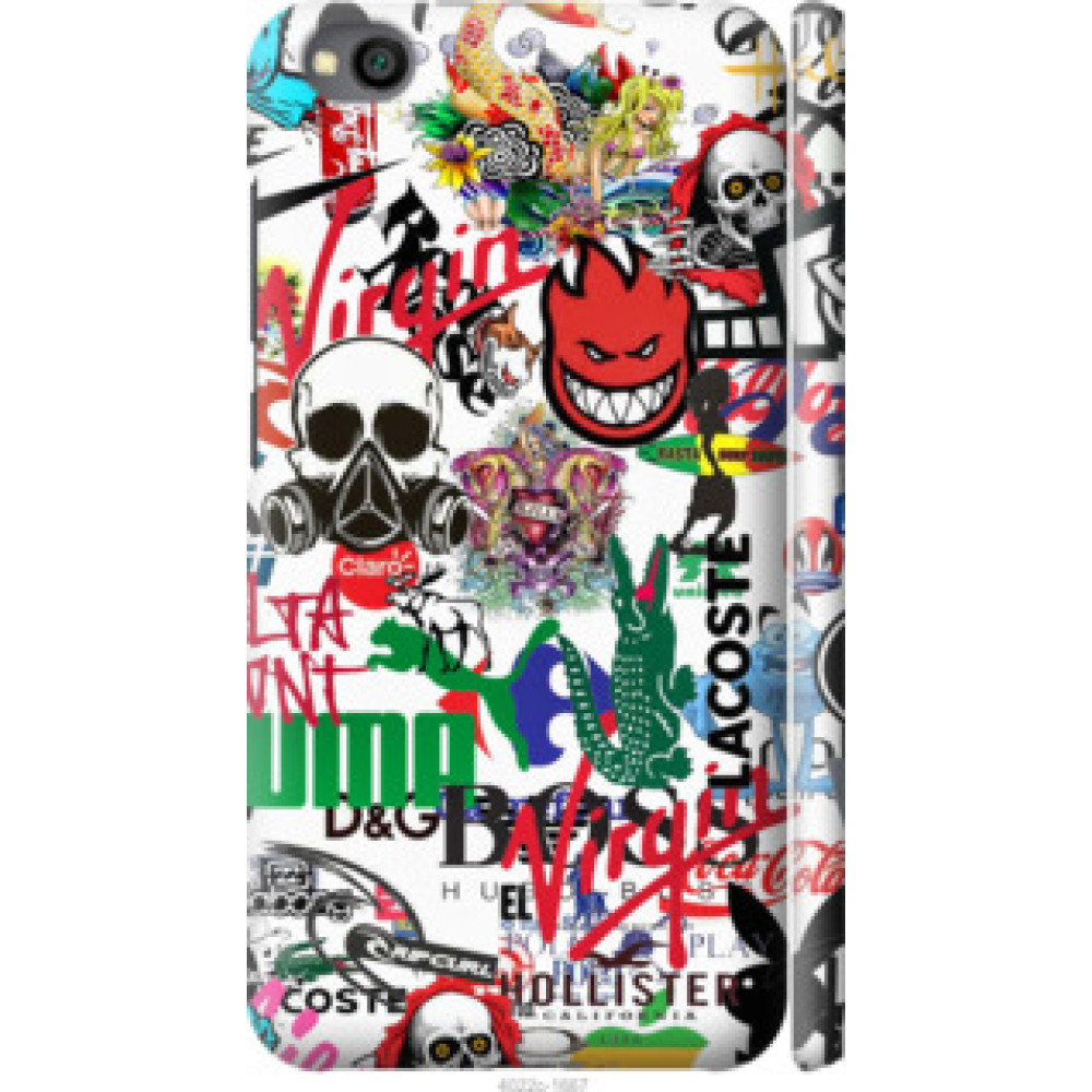 Чехол на Xiaomi Redmi Go Many different logos (4022c-1667)