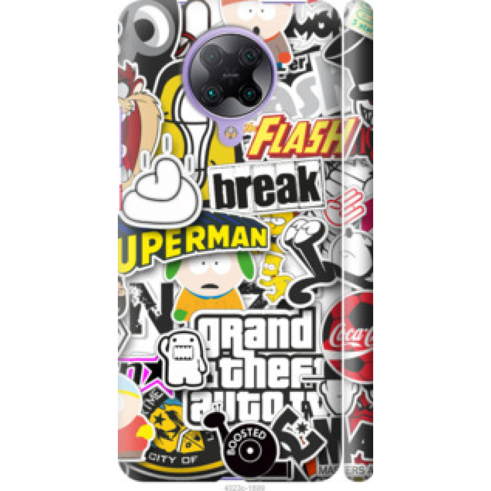 Чехол на Xiaomi Redmi K30 Pro Popular logos (4023c-1899)