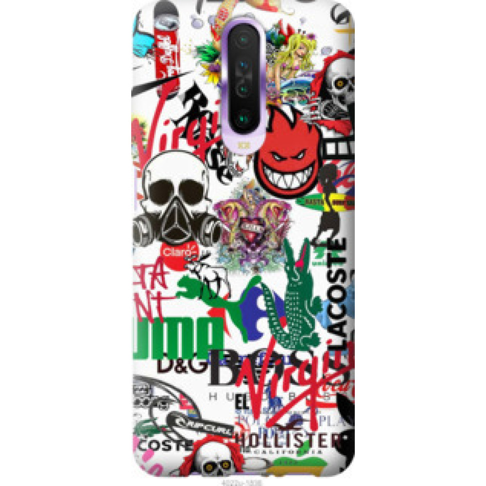 Чехол на Xiaomi Redmi K30 Many different logos (4022u-1836)