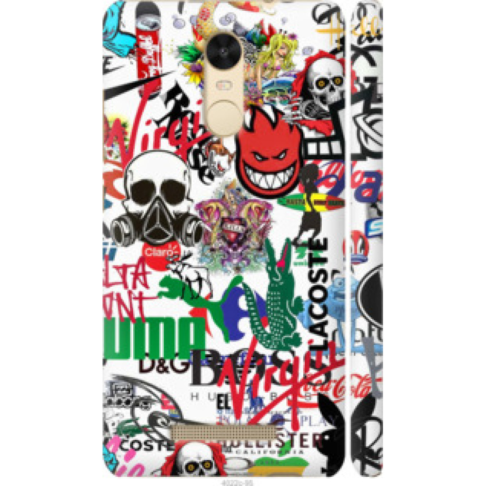 Чехол на Xiaomi Redmi Note 3 pro Many different logos (4022c-335)
