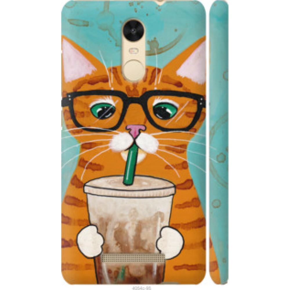 Чехол на Xiaomi Redmi Note 3 pro Зеленоглазый кот в очках (4054c-335)