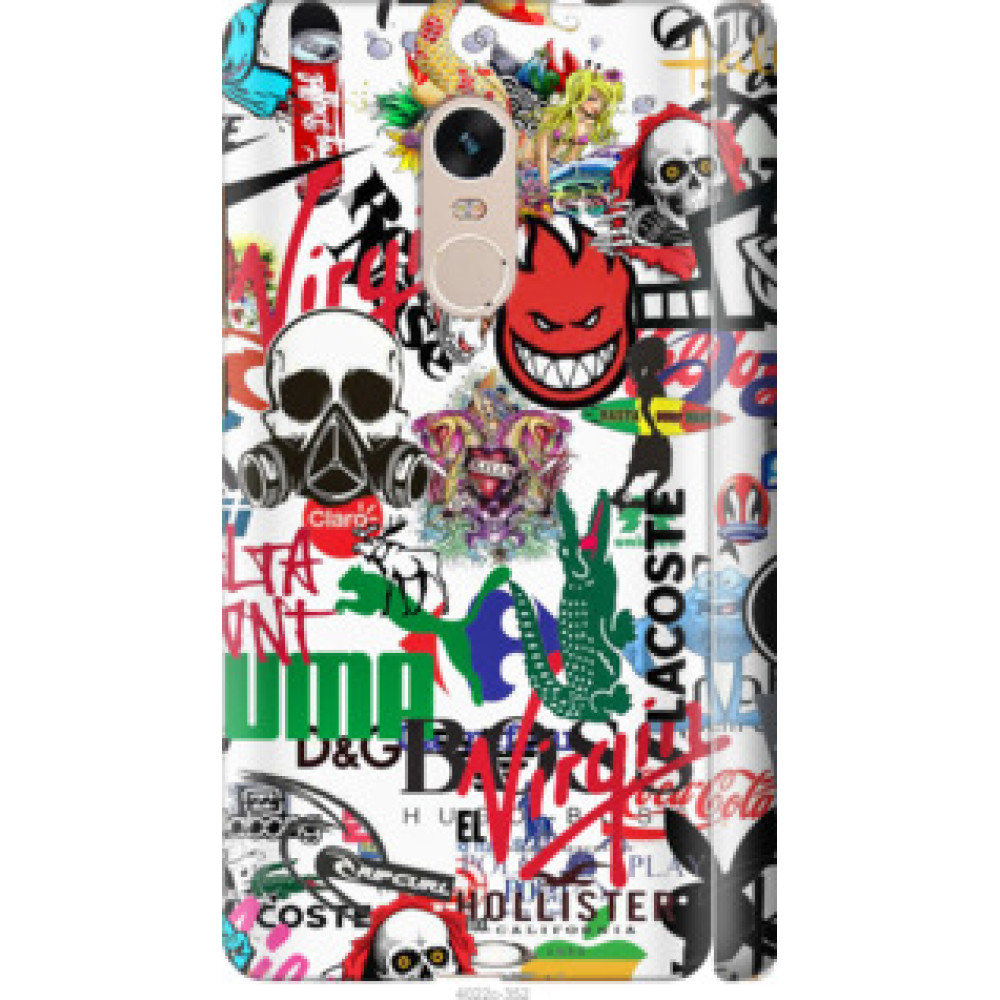Чохол на Xiaomi Redmi Note 4 Many different logos (4022c-352)