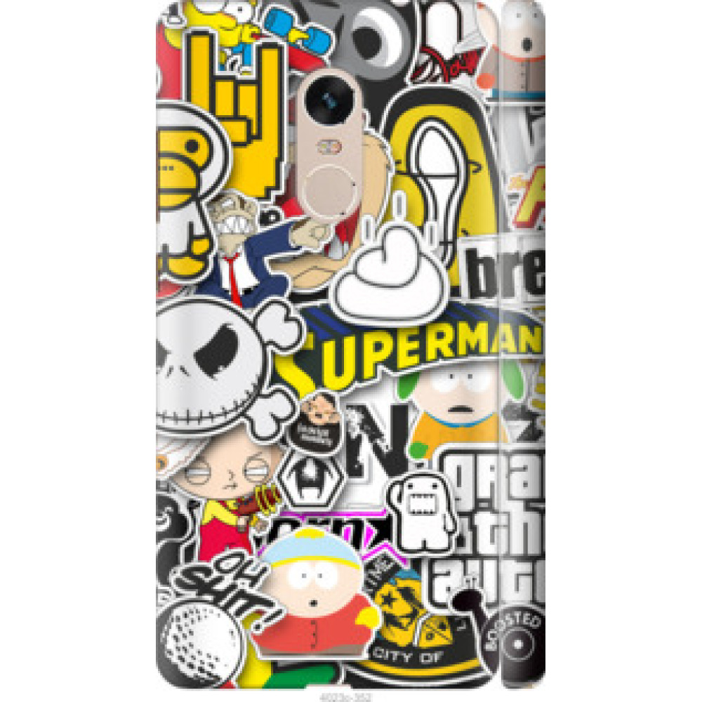 Чехол на Xiaomi Redmi Note 4 Popular logos (4023c-352)