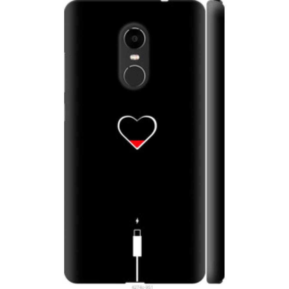 Чехол на Xiaomi Redmi Note 4X Подзарядка сердца (4274c-951)
