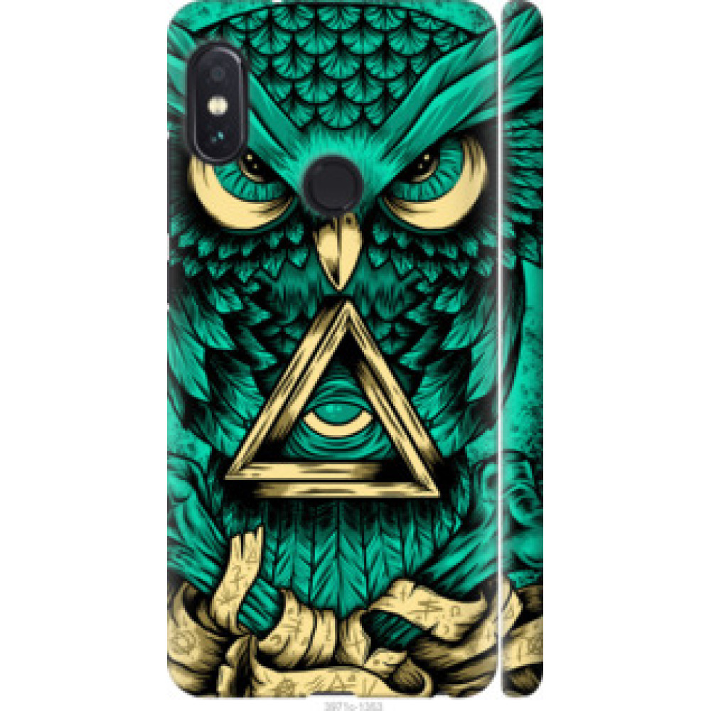 Чехол на Xiaomi Redmi Note 5 Pro Сова Арт-тату (3971c-1353)