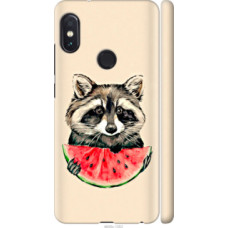 Чехол на Xiaomi Redmi Note 5 Pro Енотик с арбузом (4605c-1353)
