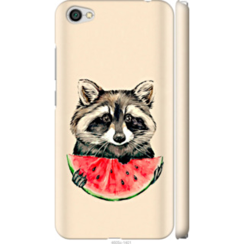 Чехол на Xiaomi Redmi Note 5A Енотик с арбузом (4605c-1401)