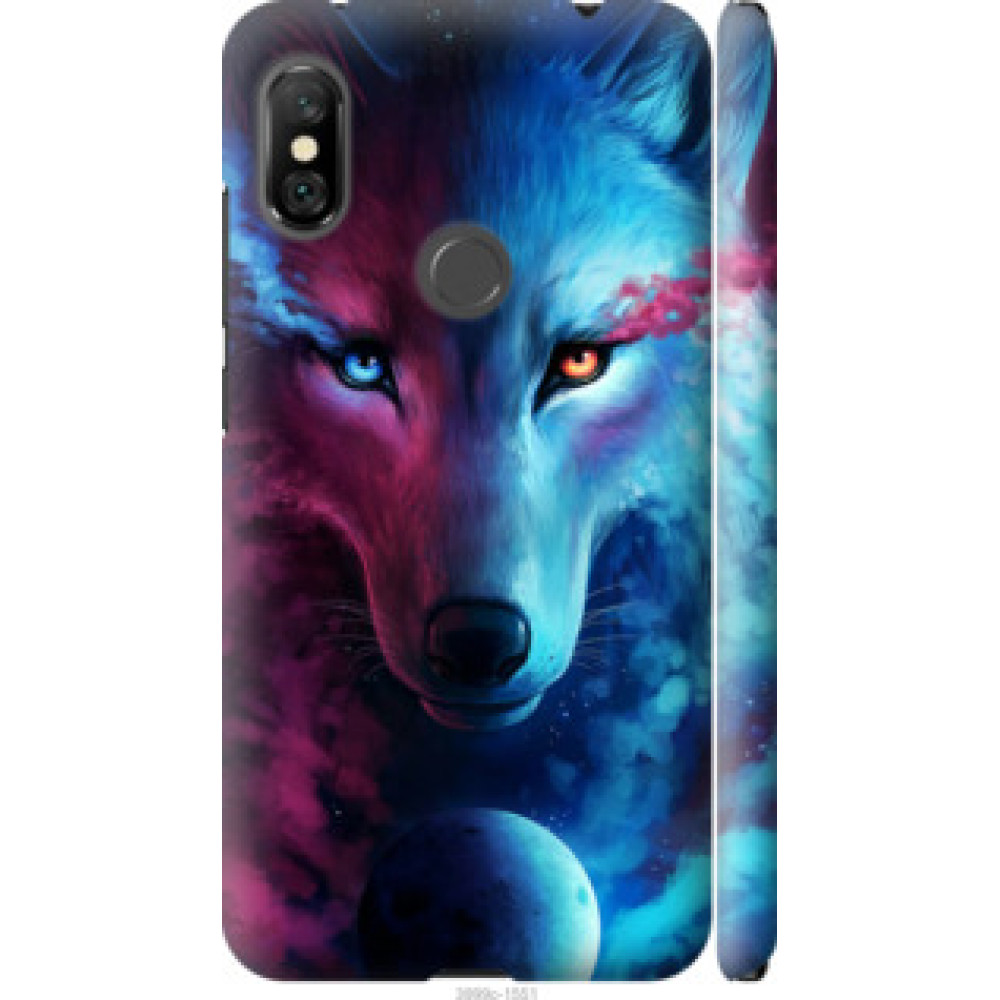 Чехол на Xiaomi Redmi Note 6 Pro Арт-волк (3999c-1551)