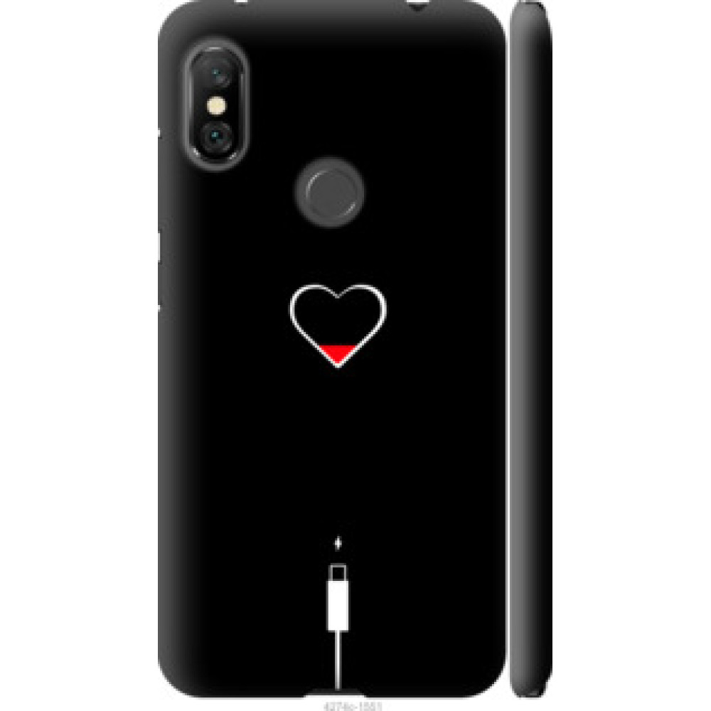 Чохол на Xiaomi Redmi Note 6 Pro Подзарядка сердца (4274c-1551)