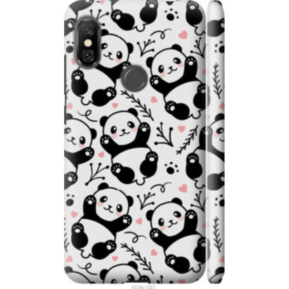 Чехол на Xiaomi Redmi Note 6 Pro Панды (4318c-1551)