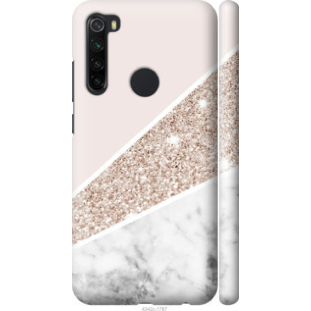 Чехол на Xiaomi Redmi Note 8 Пастельный мрамор (4342c-1787)
