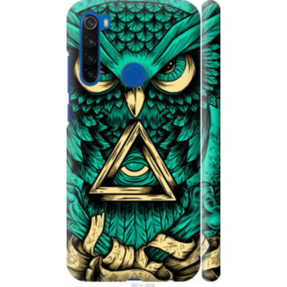 Чехол на Xiaomi Redmi Note 8T Сова Арт-тату (3971c-1818)