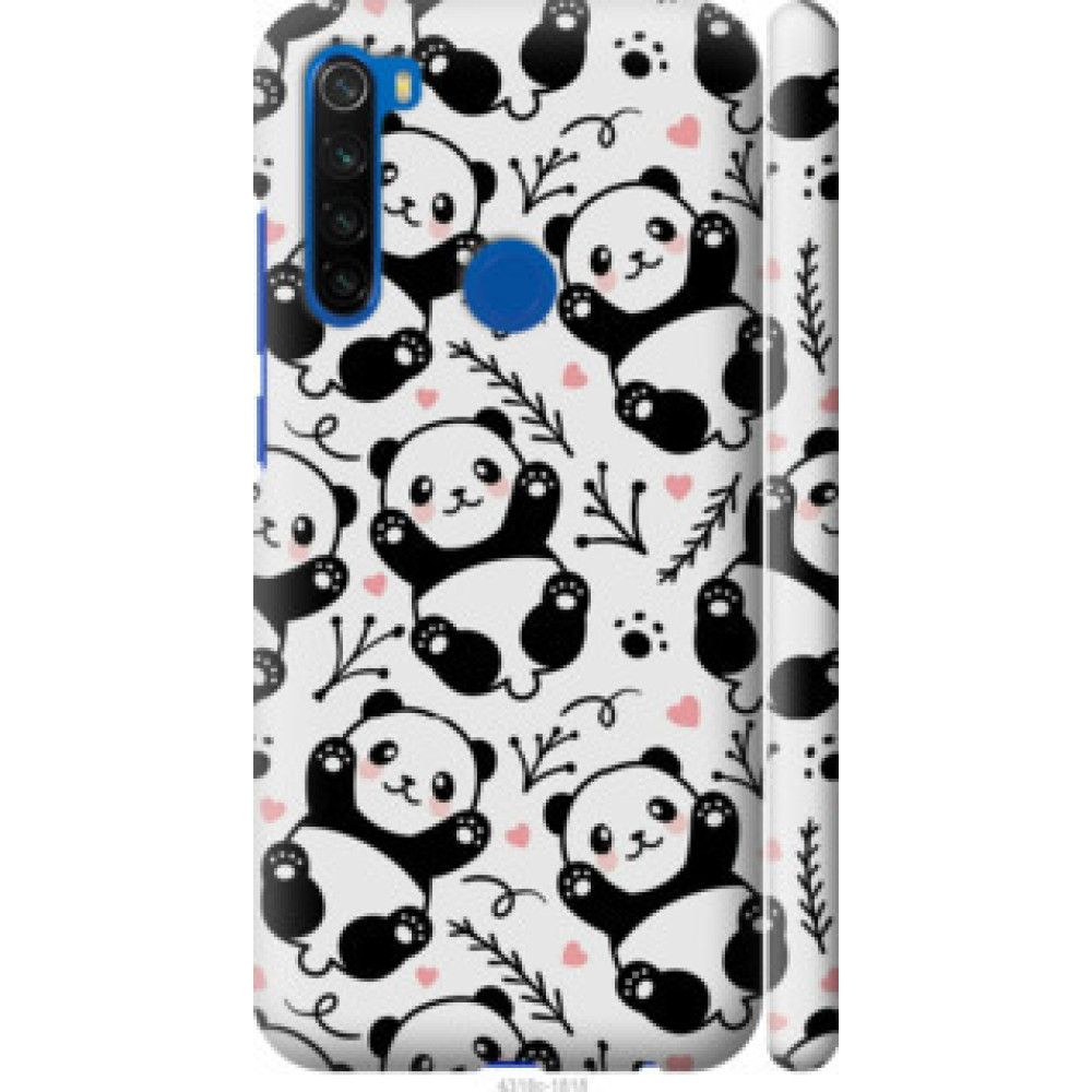 Чехол на Xiaomi Redmi Note 8T Панды (4318c-1818)
