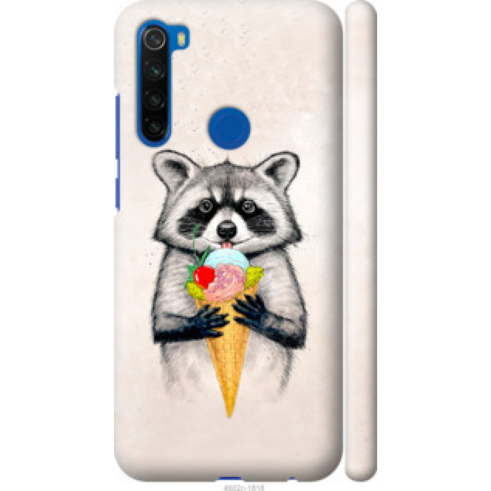 Чехол на Xiaomi Redmi Note 8T Енотик с мороженым (4602c-1818)