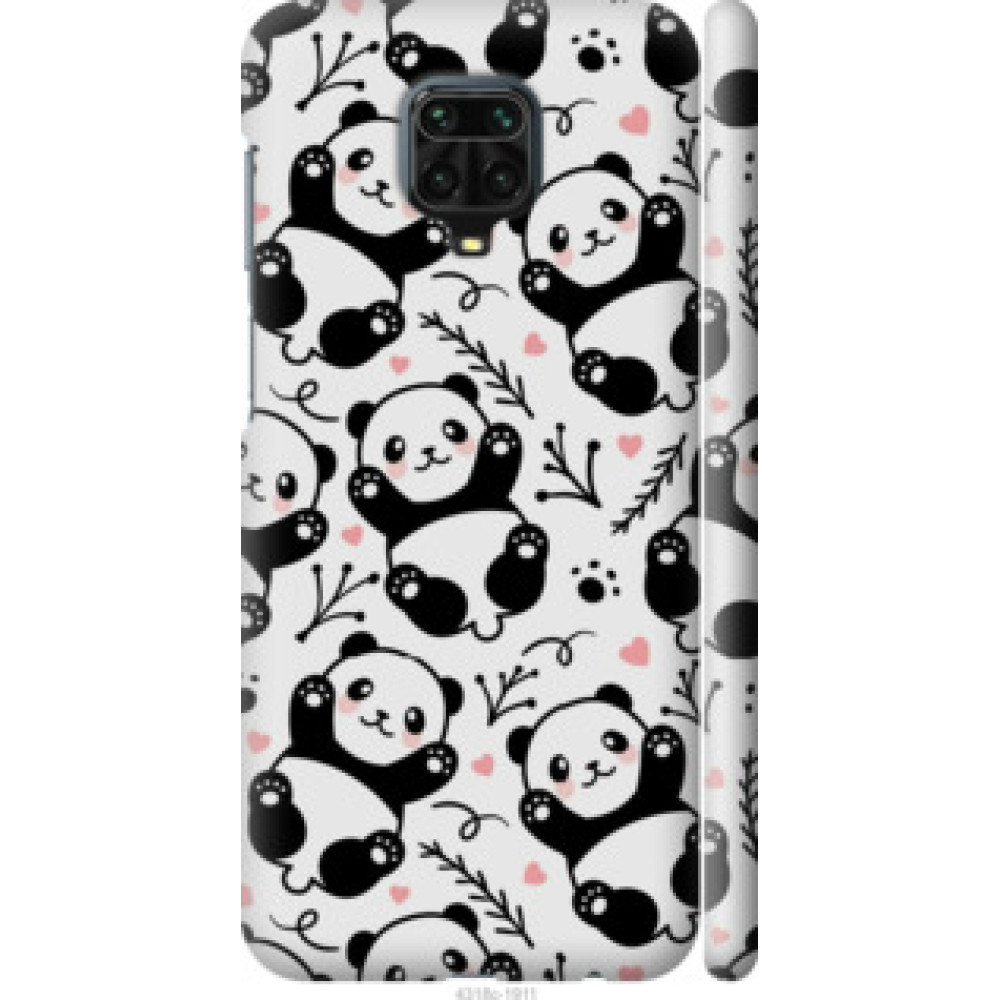 Чохол на Redmi Note 9 Pro Панды (4318c-1911)