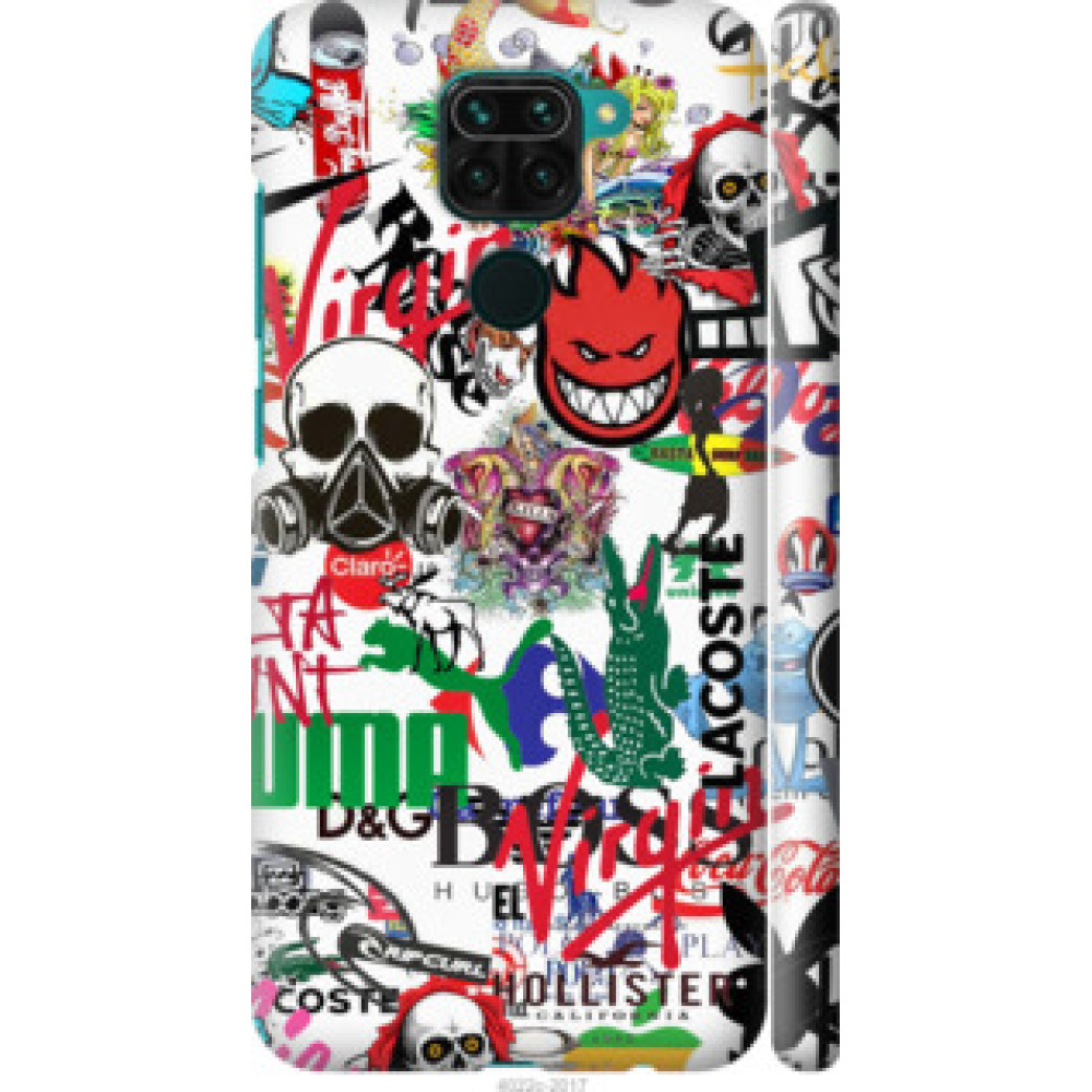 Чохол на Xiaomi Redmi Note 9 Many different logos (4022c-2017)