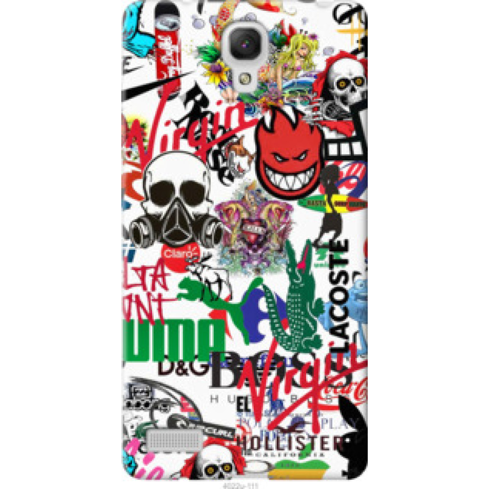 Чохол на Xiaomi Redmi Note Many different logos (4022u-111)