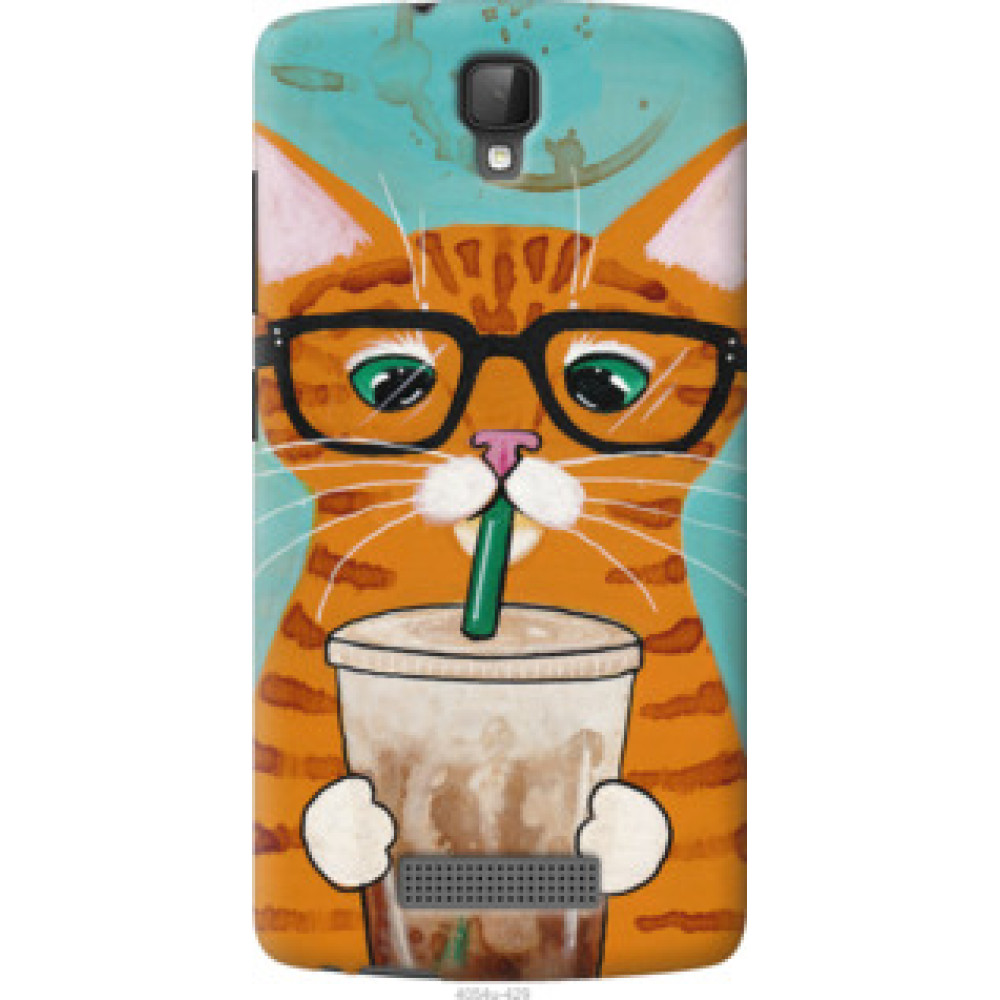 Чехол на ZTE L5 Зеленоглазый кот в очках (4054u-429)