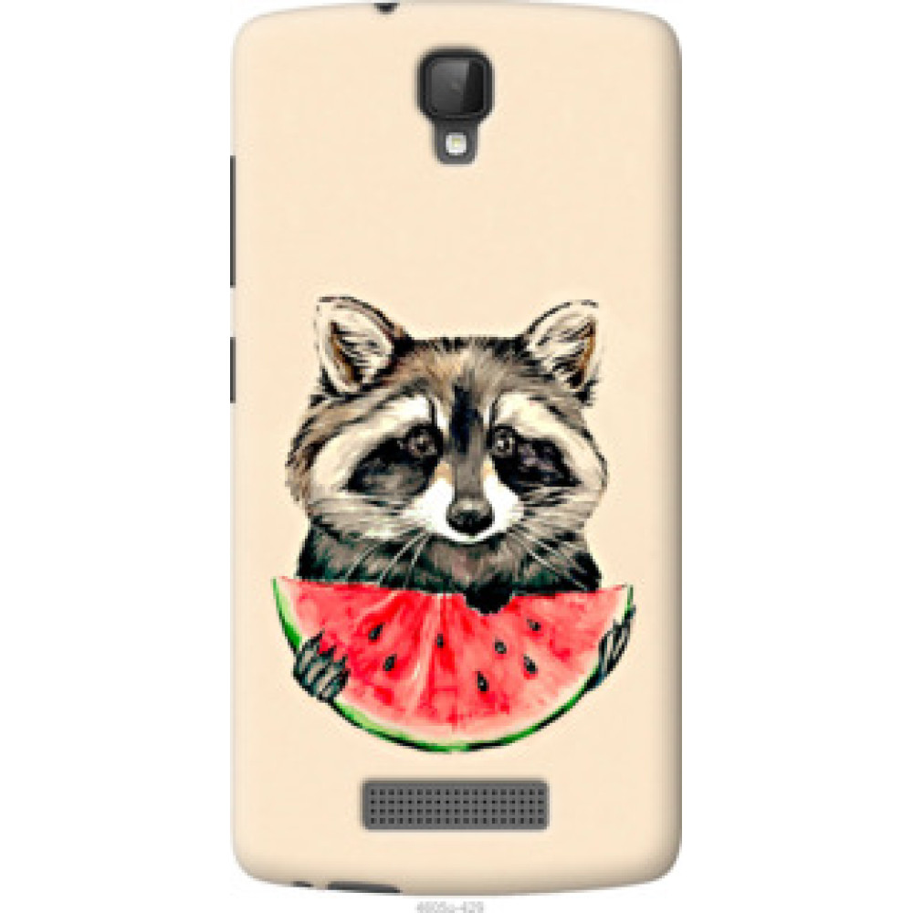 Чехол на ZTE L5 Енотик с арбузом (4605u-429)