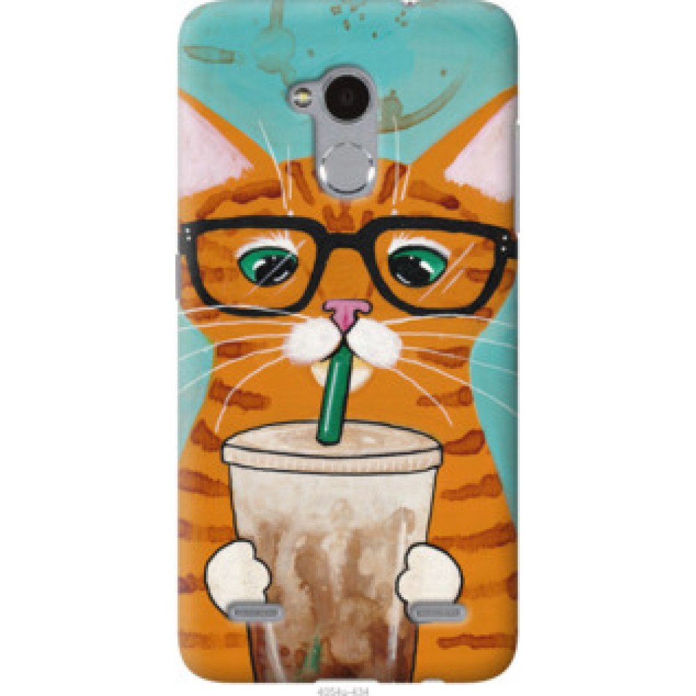 Чехол на ZTE V7 Lite Зеленоглазый кот в очках (4054u-434)